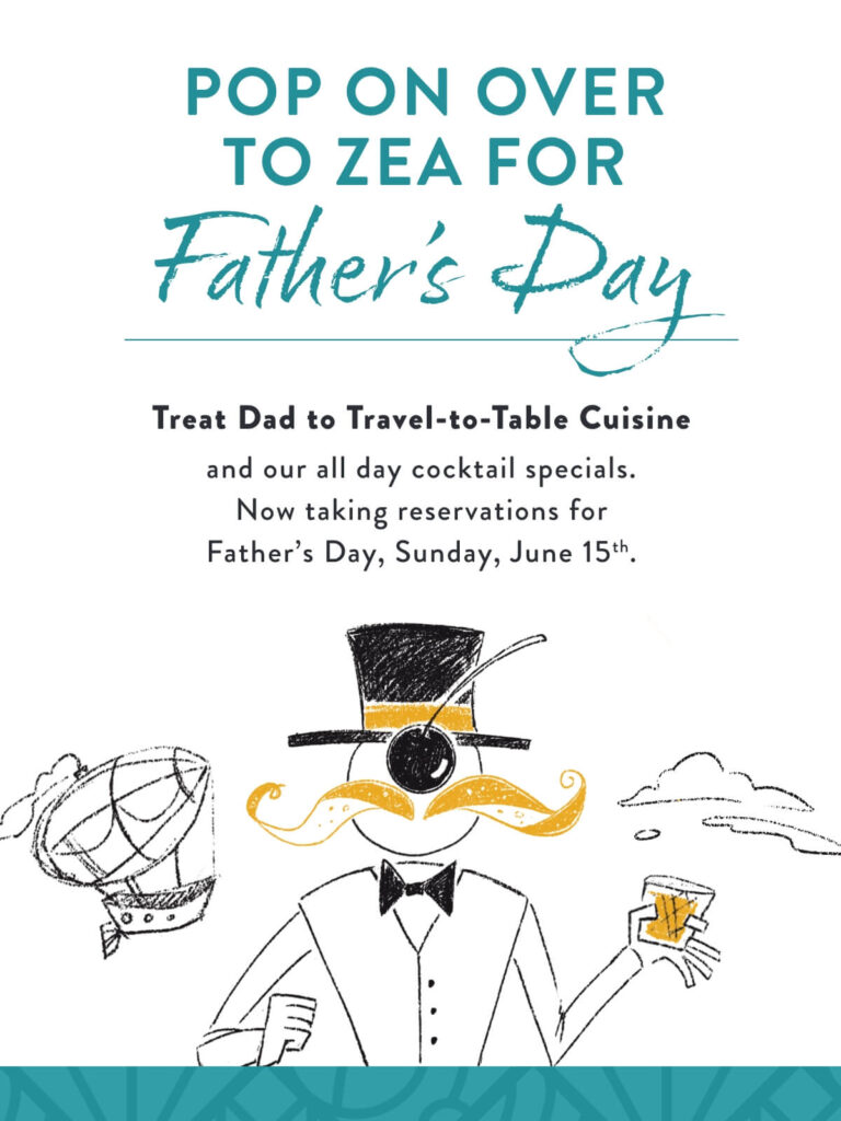 Pop on over to Zea for Father's Day.